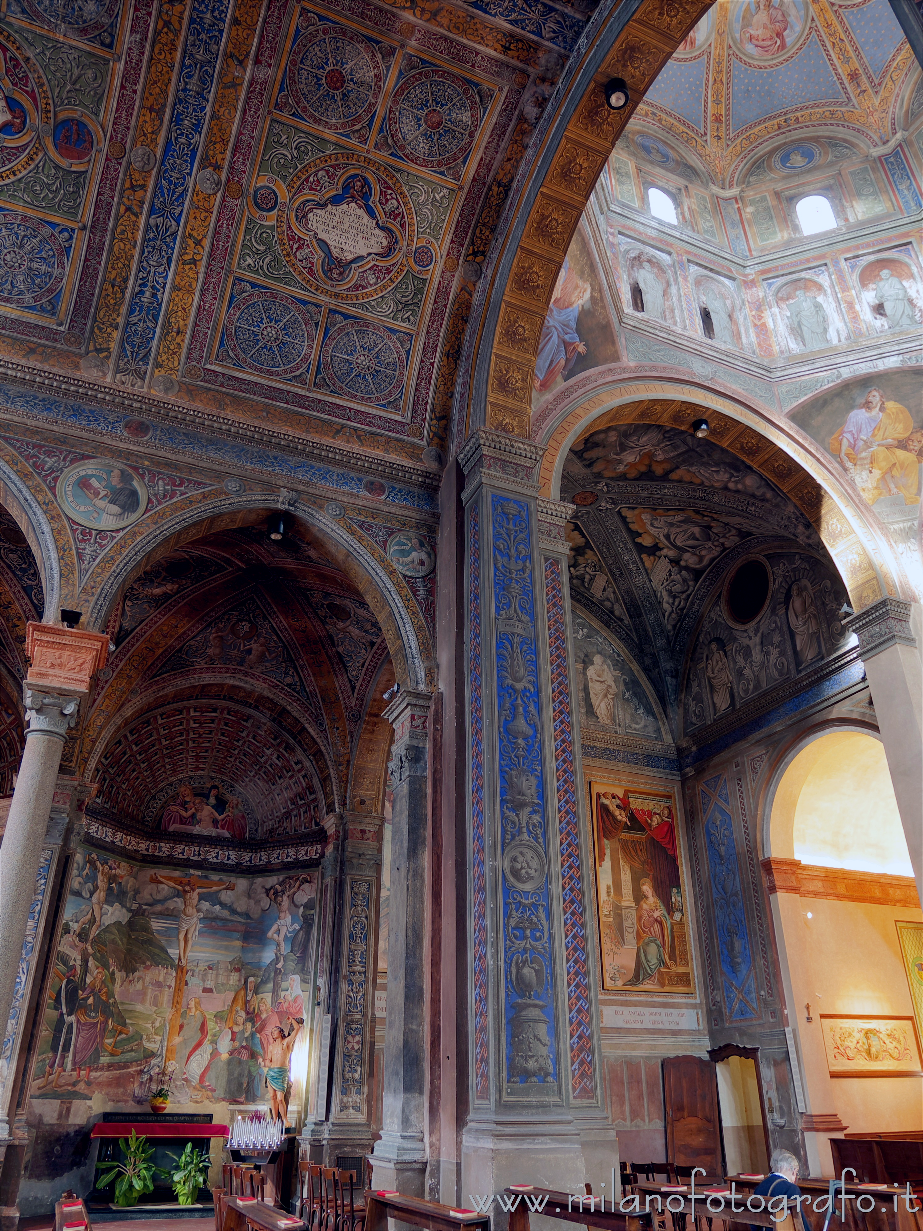 Biella (Italy) - Chapel of the Crucifixion and left transept arm in the Basilica of San Sebastiano